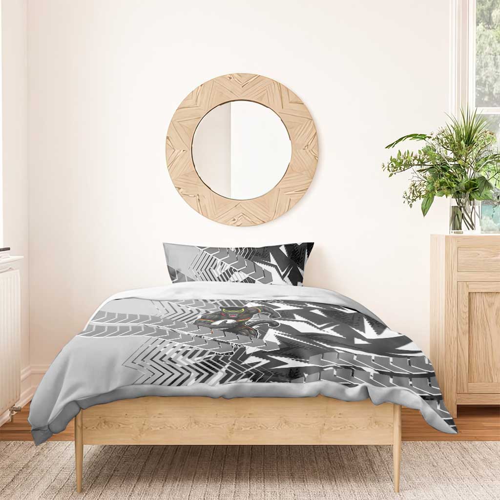 Penrith Panthers Rugby Bedding Set Fierce Mascot Geometric Tribal Art