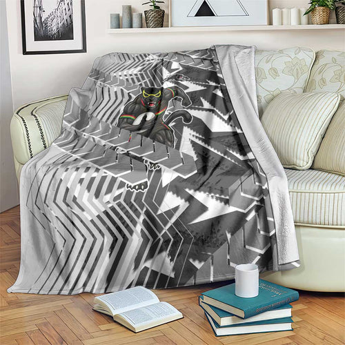 Penrith Panthers Rugby Blanket Fierce Mascot Geometric Tribal Art
