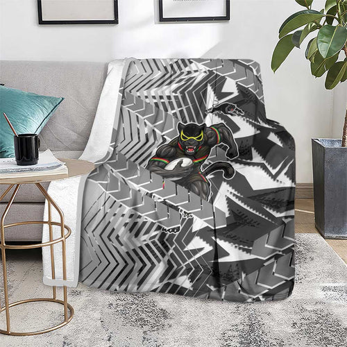 Penrith Panthers Rugby Blanket Fierce Mascot Geometric Tribal Art