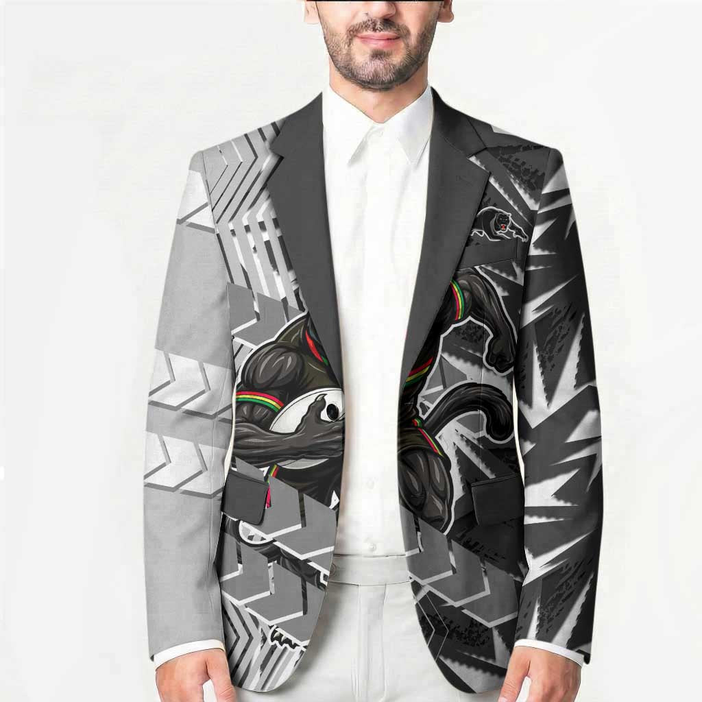 Penrith Panthers Rugby Blazer Fierce Mascot Geometric Tribal Art