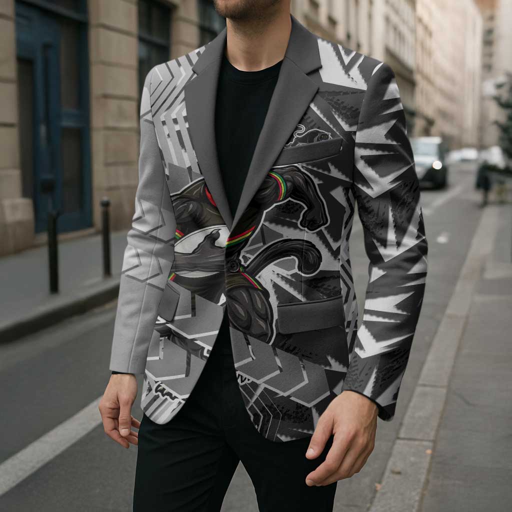 Penrith Panthers Rugby Blazer Fierce Mascot Geometric Tribal Art