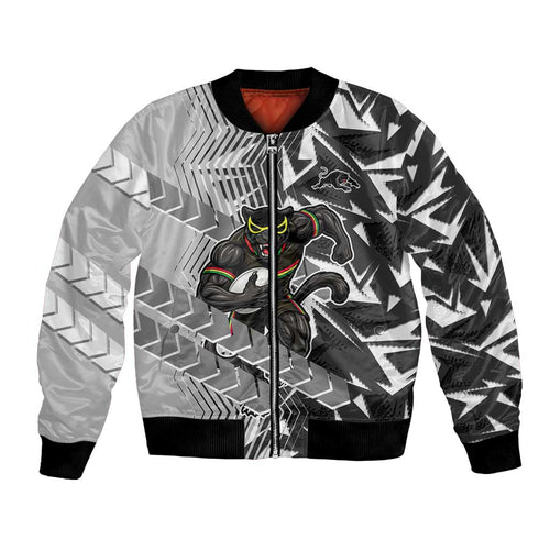 Penrith Panthers Rugby Bomber Jacket Fierce Mascot Geometric Tribal Art