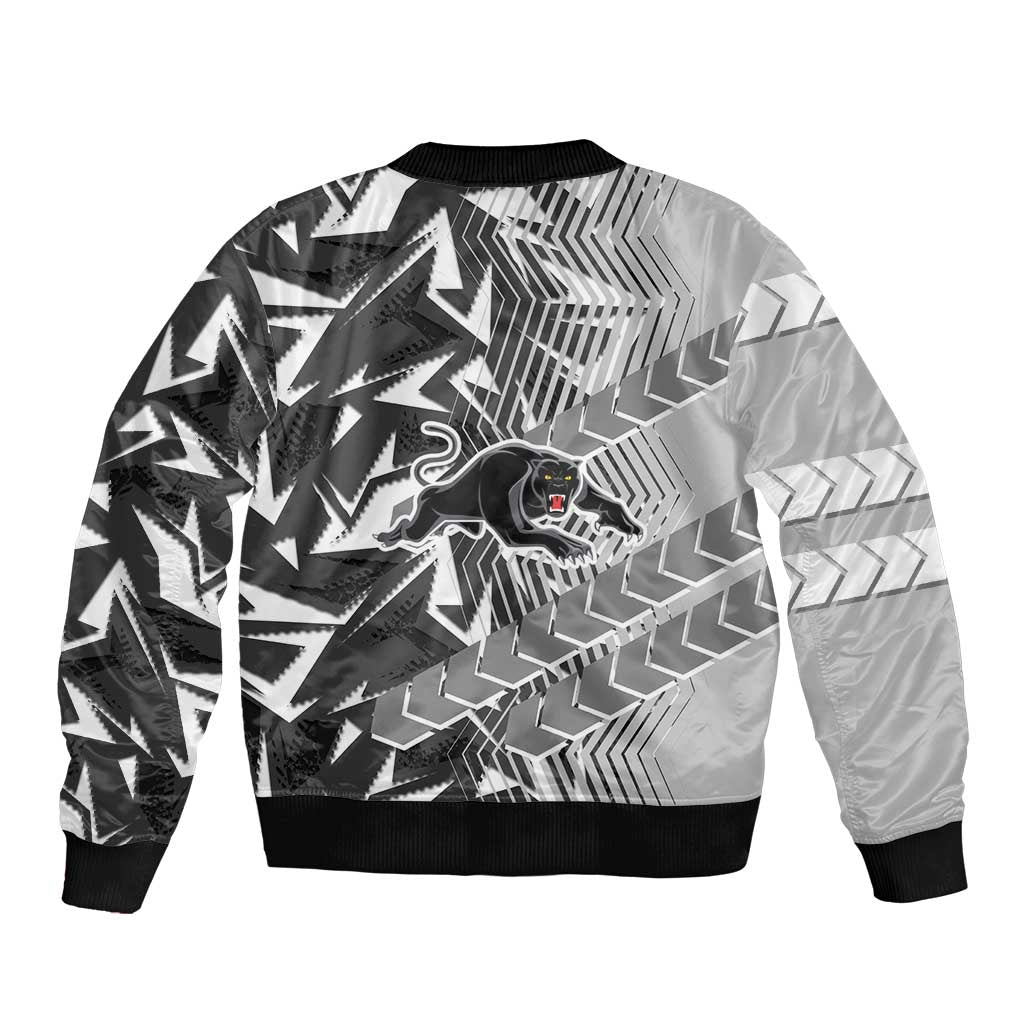 Penrith Panthers Rugby Bomber Jacket Fierce Mascot Geometric Tribal Art