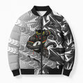 Penrith Panthers Rugby Bomber Puffer Jacket Fierce Mascot Geometric Tribal Art