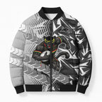 Penrith Panthers Rugby Bomber Puffer Jacket Fierce Mascot Geometric Tribal Art