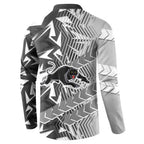 Penrith Panthers Rugby Button Sweatshirt Fierce Mascot Geometric Tribal Art