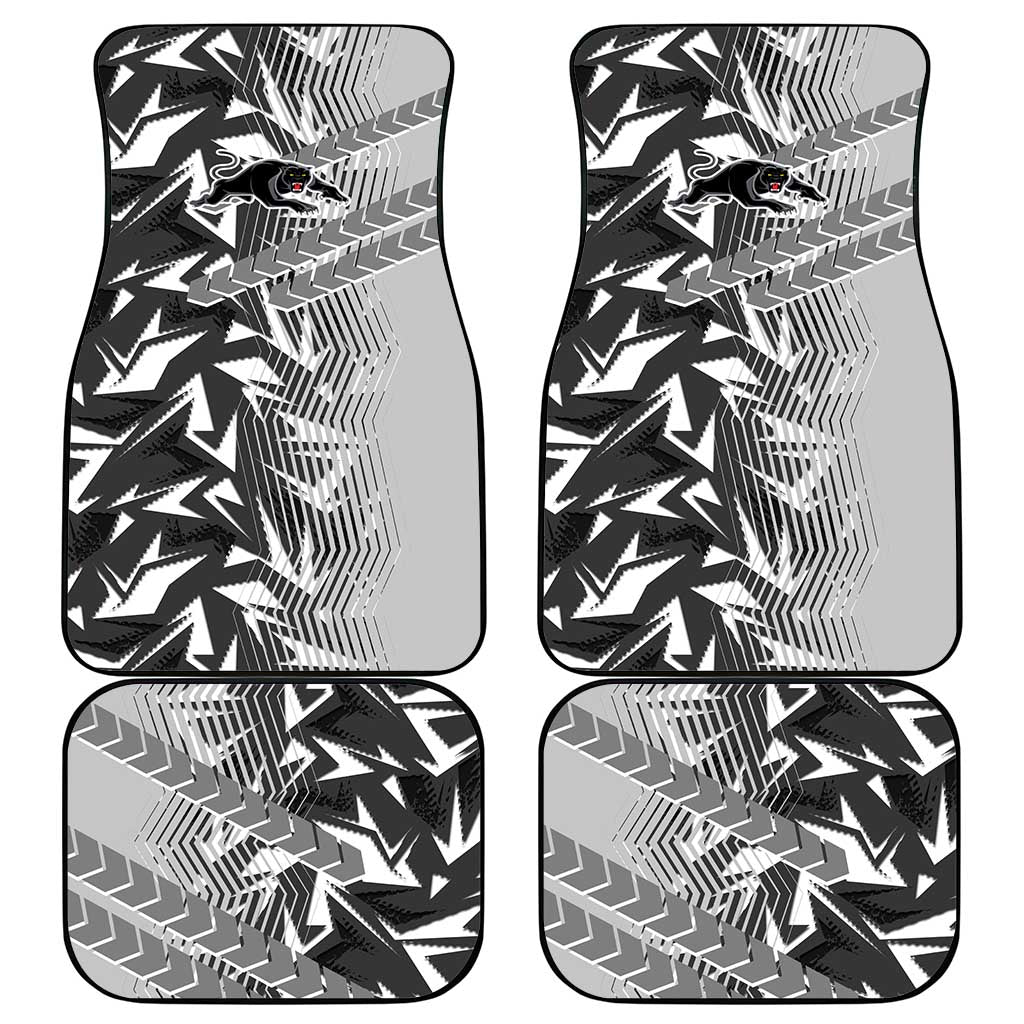 Penrith Panthers Rugby Car Mats Fierce Mascot Geometric Tribal Art