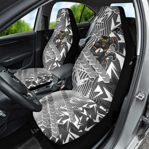 Penrith Panthers Rugby Car Seat Cover Fierce Mascot Geometric Tribal Art