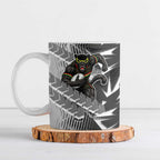 Penrith Panthers Rugby Ceramic Mug Fierce Mascot Geometric Tribal Art
