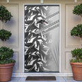 Penrith Panthers Rugby Door Cover Fierce Mascot Geometric Tribal Art
