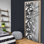 Penrith Panthers Rugby Door Cover Fierce Mascot Geometric Tribal Art