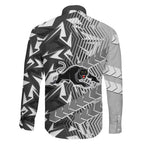 Penrith Panthers Rugby Family Matching Off The Shoulder Long Sleeve Dress and Hawaiian Shirt Fierce Mascot Geometric Tribal Art