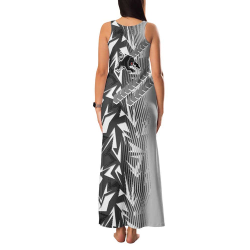 Penrith Panthers Rugby Family Matching Tank Maxi Dress and Hawaiian Shirt Fierce Mascot Geometric Tribal Art