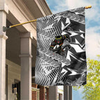Penrith Panthers Rugby Garden Flag Fierce Mascot Geometric Tribal Art
