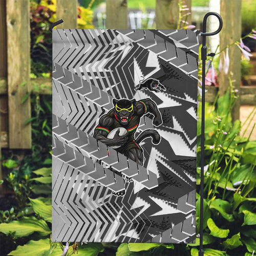 Penrith Panthers Rugby Garden Flag Fierce Mascot Geometric Tribal Art