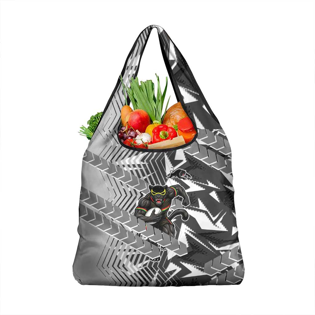 Penrith Panthers Rugby Grocery Bag Fierce Mascot Geometric Tribal Art