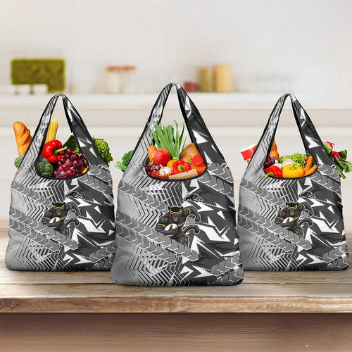 Penrith Panthers Rugby Grocery Bag Fierce Mascot Geometric Tribal Art