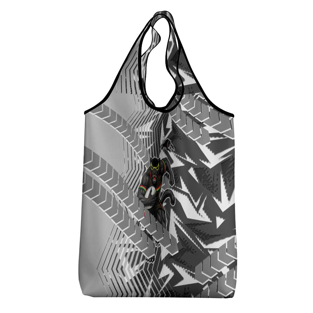 Penrith Panthers Rugby Grocery Bag Fierce Mascot Geometric Tribal Art