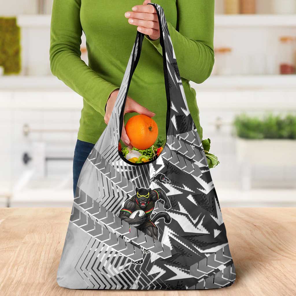 Penrith Panthers Rugby Grocery Bag Fierce Mascot Geometric Tribal Art