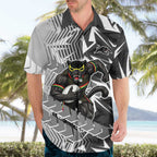 Penrith Panthers Rugby Hawaiian Shirt Fierce Mascot Geometric Tribal Art