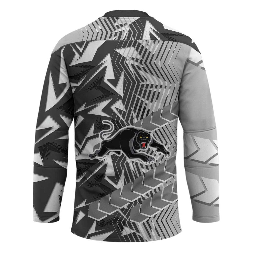 Penrith Panthers Rugby Hockey Jersey Fierce Mascot Geometric Tribal Art