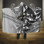 Penrith Panthers Rugby Hooded Blanket Fierce Mascot Geometric Tribal Art