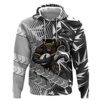 Penrith Panthers Rugby Hoodie Fierce Mascot Geometric Tribal Art