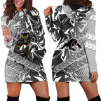 Penrith Panthers Rugby Hoodie Dress Fierce Mascot Geometric Tribal Art