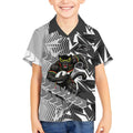 Penrith Panthers Rugby Kid Hawaiian Shirt Fierce Mascot Geometric Tribal Art