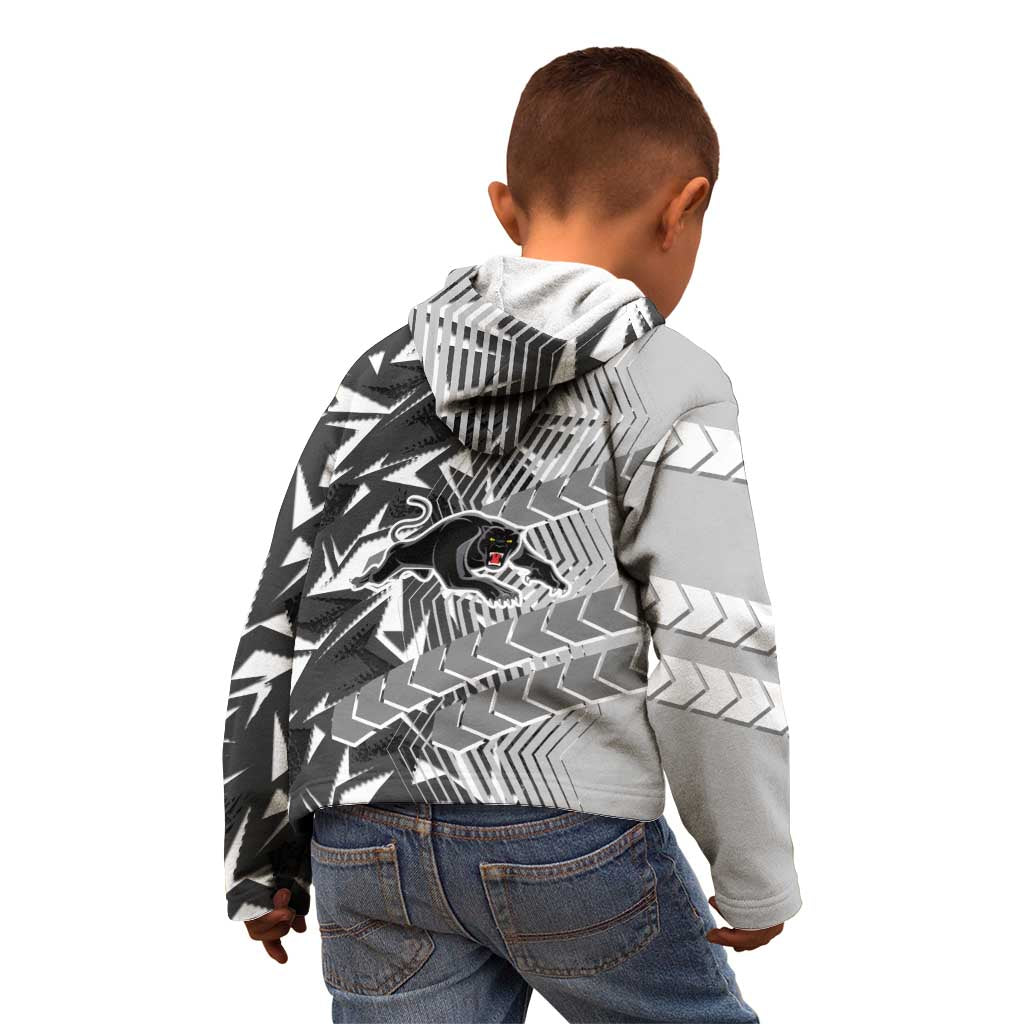 Penrith Panthers Rugby Kid Hoodie Fierce Mascot Geometric Tribal Art