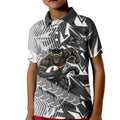 Penrith Panthers Rugby Kid Polo Shirt Fierce Mascot Geometric Tribal Art