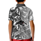 Penrith Panthers Rugby Kid Polo Shirt Fierce Mascot Geometric Tribal Art