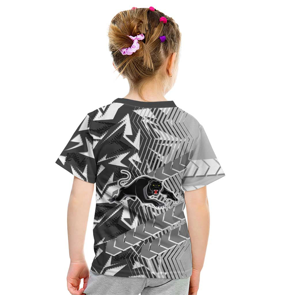 Penrith Panthers Rugby Kid T Shirt Fierce Mascot Geometric Tribal Art