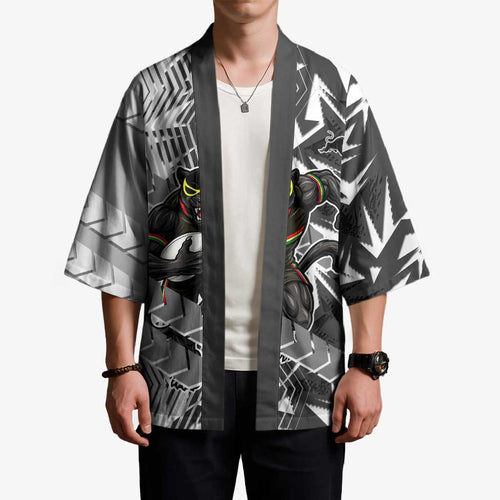 Penrith Panthers Rugby Kimono Fierce Mascot Geometric Tribal Art