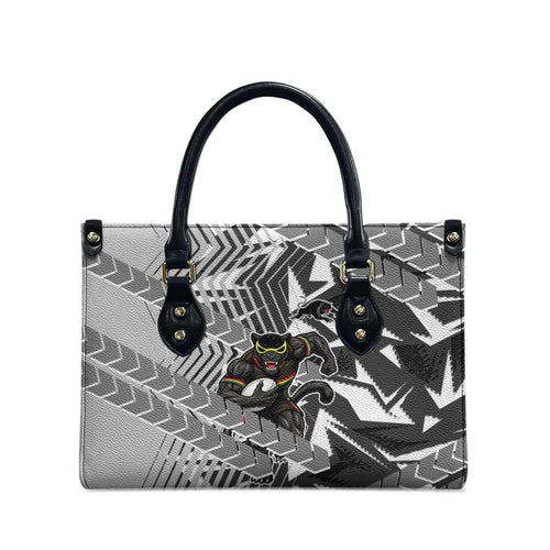 Penrith Panthers Rugby Leather Bag Fierce Mascot Geometric Tribal Art