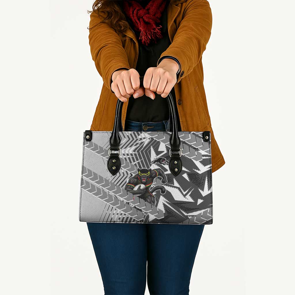 Penrith Panthers Rugby Leather Bag Fierce Mascot Geometric Tribal Art