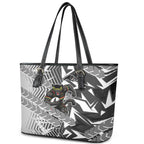 Penrith Panthers Rugby Leather Tote Bag Fierce Mascot Geometric Tribal Art
