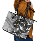 Penrith Panthers Rugby Leather Tote Bag Fierce Mascot Geometric Tribal Art