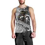 Penrith Panthers Rugby Men Tank Top Fierce Mascot Geometric Tribal Art