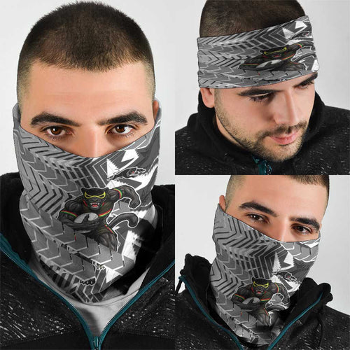 Penrith Panthers Rugby Neck Gaiter Fierce Mascot Geometric Tribal Art