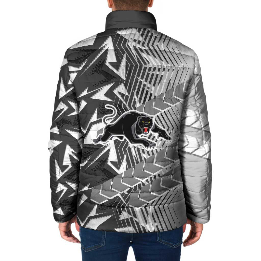 Penrith Panthers Rugby Padded Jacket Fierce Mascot Geometric Tribal Art