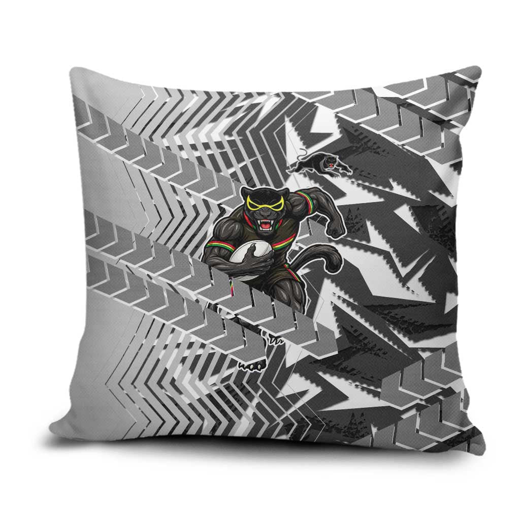 Penrith Panthers Rugby Pillow Cover Fierce Mascot Geometric Tribal Art