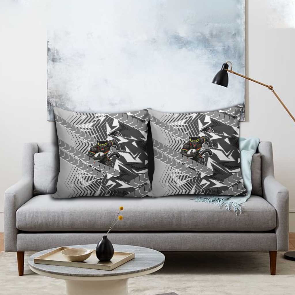 Penrith Panthers Rugby Pillow Cover Fierce Mascot Geometric Tribal Art