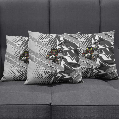 Penrith Panthers Rugby Pillow Cover Fierce Mascot Geometric Tribal Art