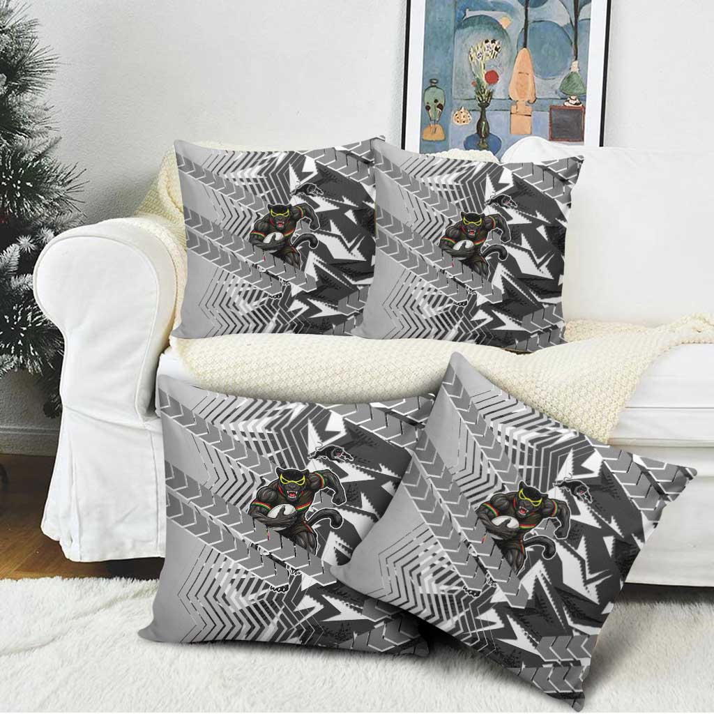 Penrith Panthers Rugby Pillow Cover Fierce Mascot Geometric Tribal Art