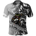 Penrith Panthers Rugby Polo Shirt Fierce Mascot Geometric Tribal Art