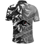 Penrith Panthers Rugby Polo Shirt Fierce Mascot Geometric Tribal Art