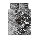 Penrith Panthers Rugby Quilt Bed Set Fierce Mascot Geometric Tribal Art