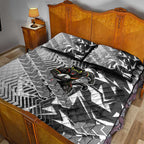 Penrith Panthers Rugby Quilt Bed Set Fierce Mascot Geometric Tribal Art