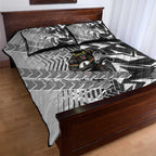 Penrith Panthers Rugby Quilt Bed Set Fierce Mascot Geometric Tribal Art